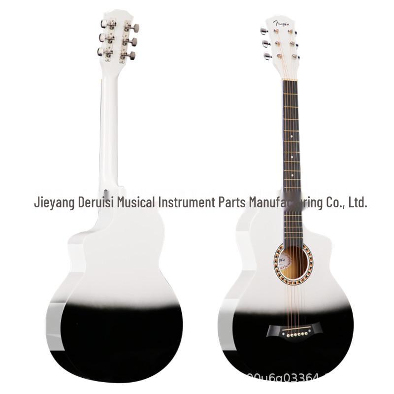 38-Inch Gradient Basswood Folk Guitar - Beginner Practice Instrument