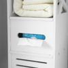 Toilettenpapierregal, durchbrochenes Säulenregal, weißer Badezimmer-Toilettenschrank