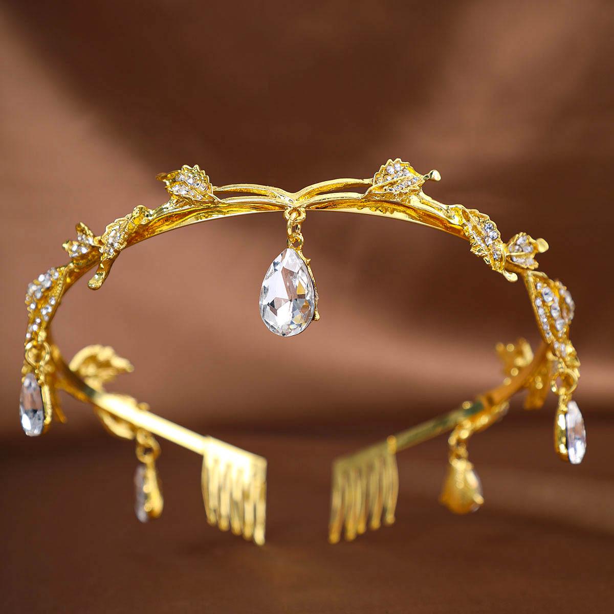 

Стразы Листья Корона Головной убор для Свадеб