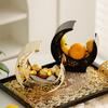 Curved Moon Metal Snacks Platter Dishwasher Safe Surfaces Ornamental Kitchenwares For Candy Appetizers Home Decoration