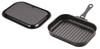 Pearl Metal Grill Pan, Made In Japan, Black, 25 X 17 Cm, Iron, Lid, Handle, Easy Cooking Recipe, Square, Wave Pattern, HB-3994