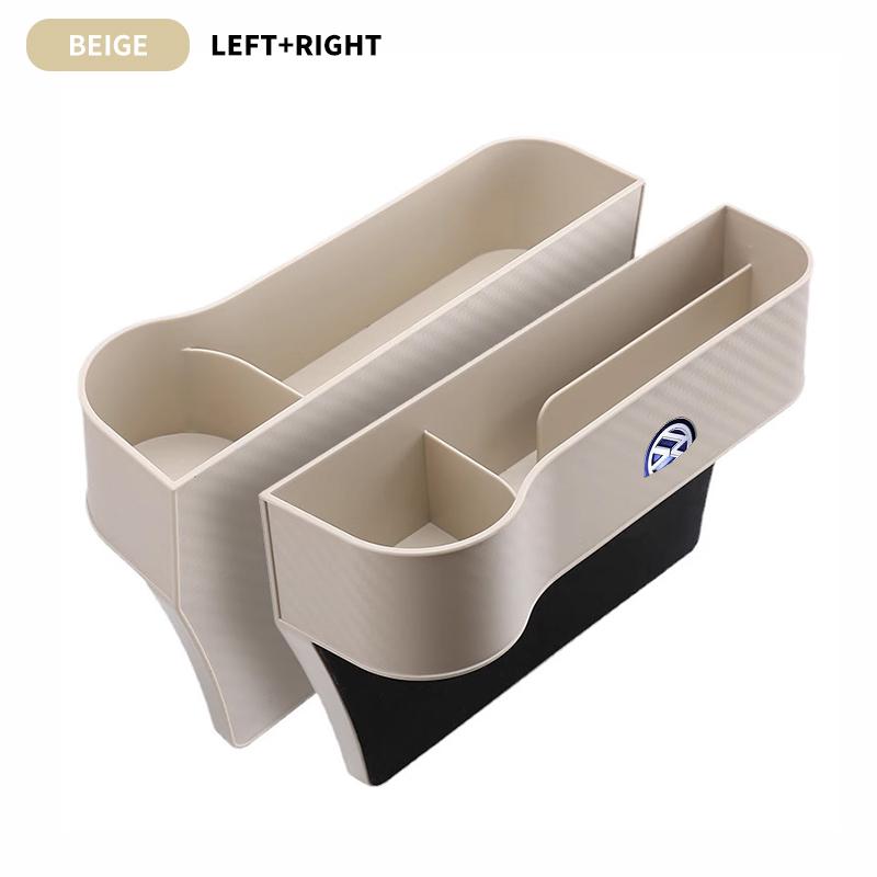 Car Seat Gap Organizer Auto Carbon Fibre Storage Box Accessories For Volkswagen Vw Tiguan Jetta Mk6 Scirocco Polo 6R Touran