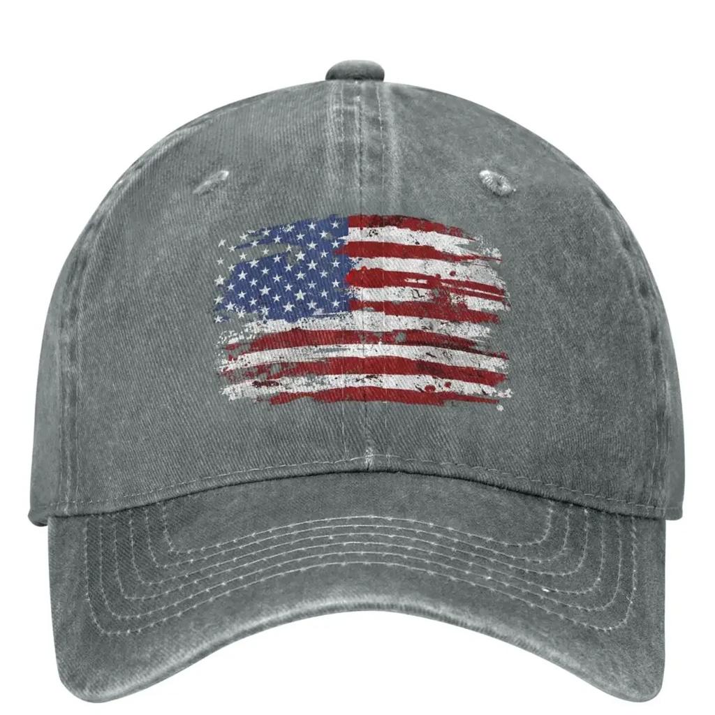 American Flag USA United States Of America US 4th Of July Baseball Cap Gym y2k Retro Hip Hop Hats Unisex Women Vintage Snapback Cap