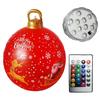 60cm Christmas Tree Hanging Ornament PVC Glow Outdoor Toy Ball Home Garden Christmas Inflatable Ball New Year Party Decoration