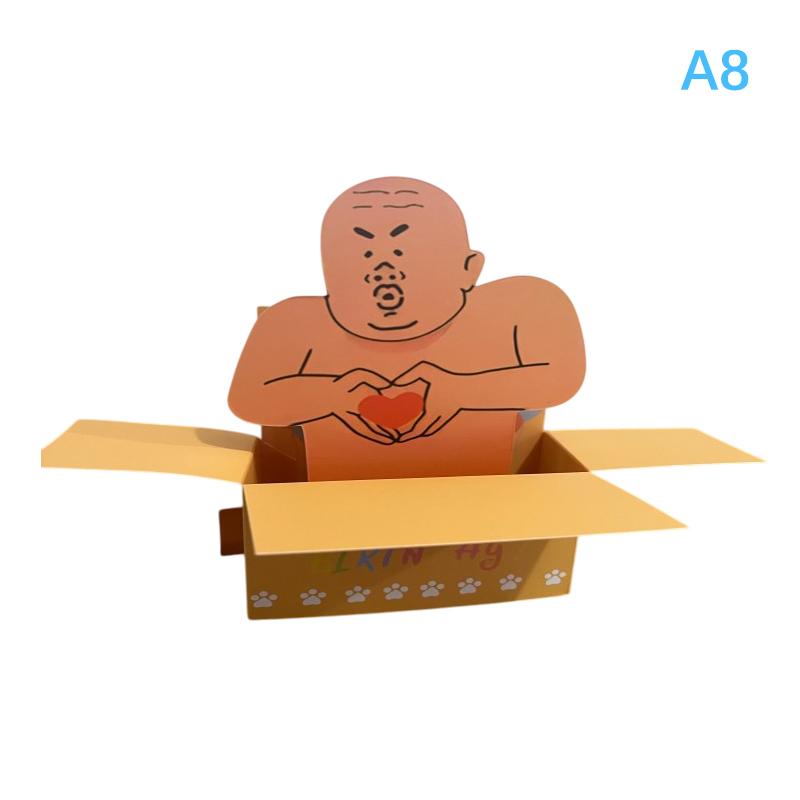 Funny Happy Birthday Pop-Up Card 3D Character Design Paper Party Invitation Perfect Gift For Family Friends And Co-Workers