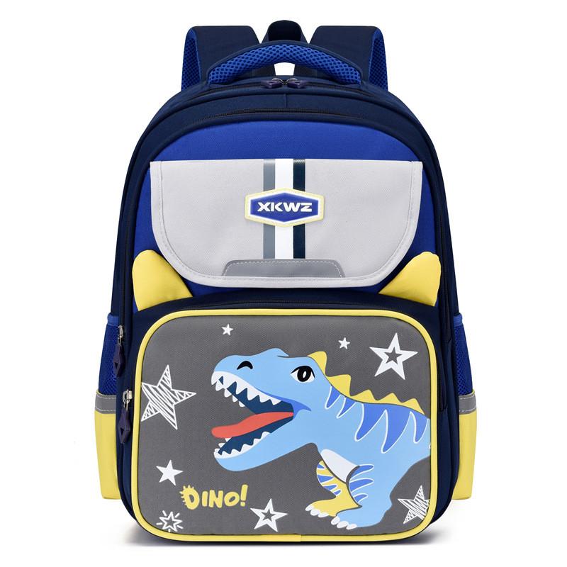 Stylish Dinosaur Print Backpack For Kids Large Capacity Lightweight Design For School Use