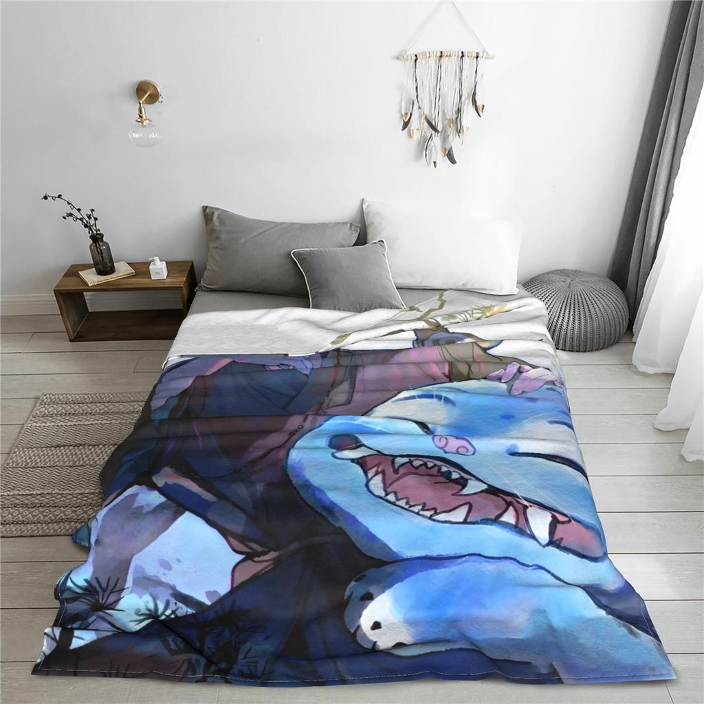 Warm Soft BlanketKids Picnic KPop Demon Hunters Anime Bedding Throws  Flannel Bedspread For Couch Bed Print Sofa Bed Cover
