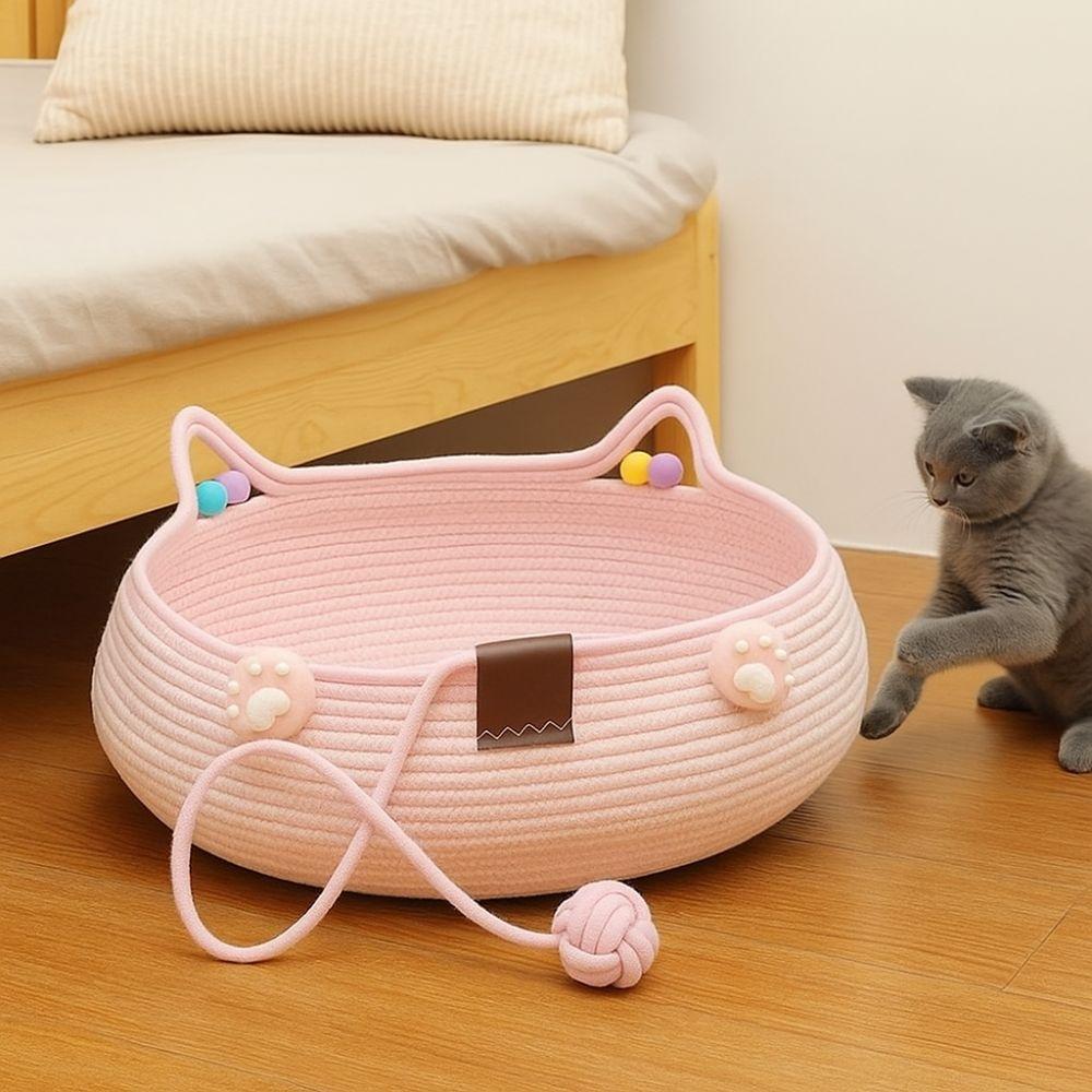 Scratch-Proof Cat Sleeping House Handmade Cat Scratch Board Mat  for Cats and Dogs