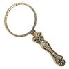 Bronze Finish Retro Magnifying Glass Alloy Material Slipless Handle Handheld Magnifying Glass Antique Gold Portable Magnifier