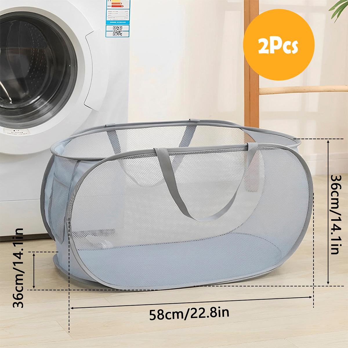 

Double Laundry Hamper 135L Large Capacity Divided Dirty Laundry Basket with 2 Removable Laundry Bags Portable Dirty Cloth Hamper
