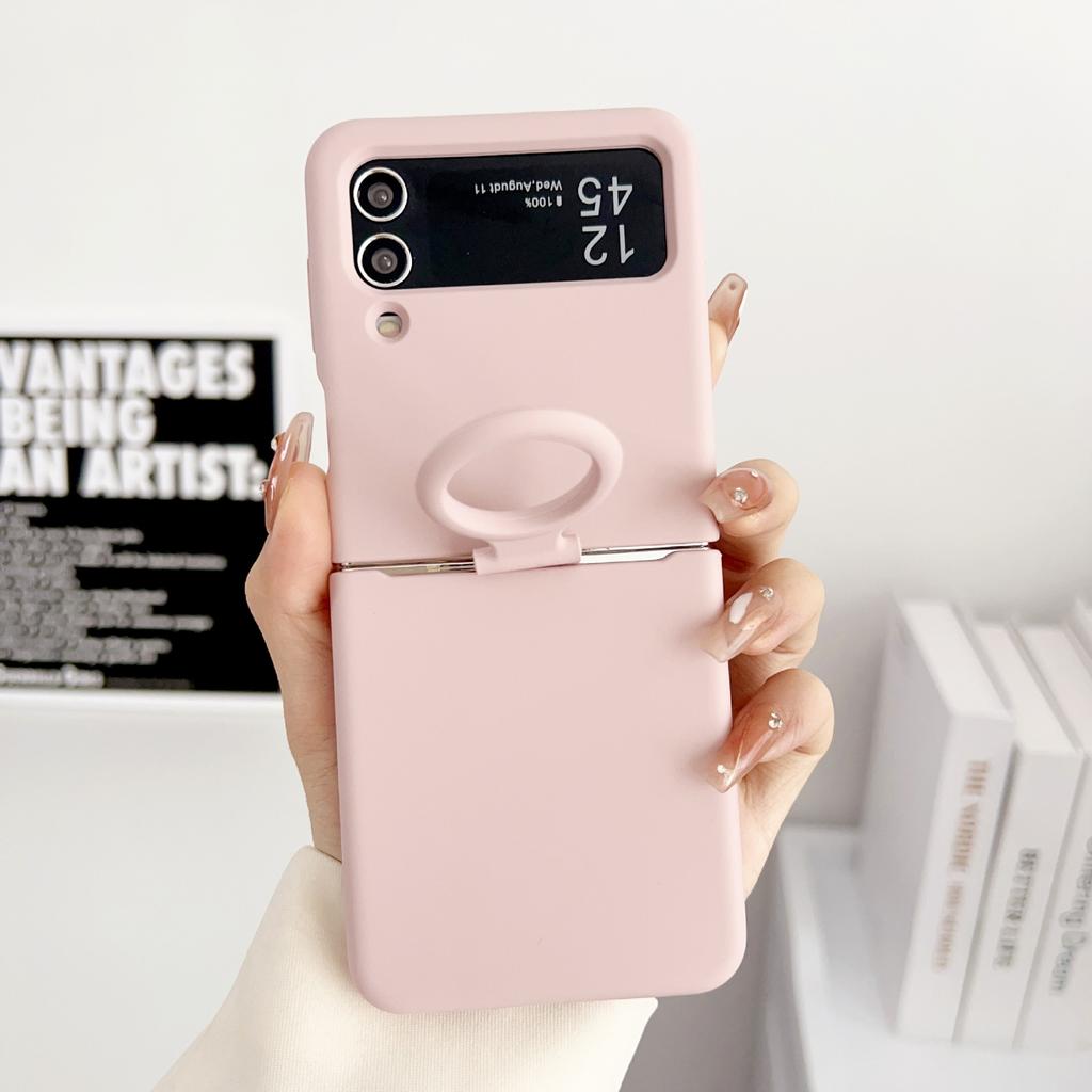 Applicable to Samsung zflip7 mobile phone case liquid silicone all-inclusive anti-drop zflip5 folding screen ring buckle protective case