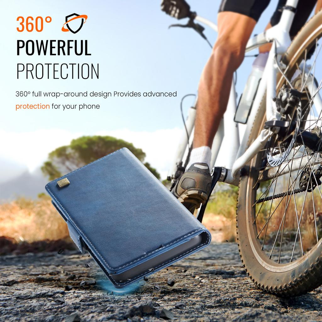 RFID Blocking Flip Wallet Case for Samsung S25 Edge/S25 Ultra/S24 - Premium PU Leather Protective Cover