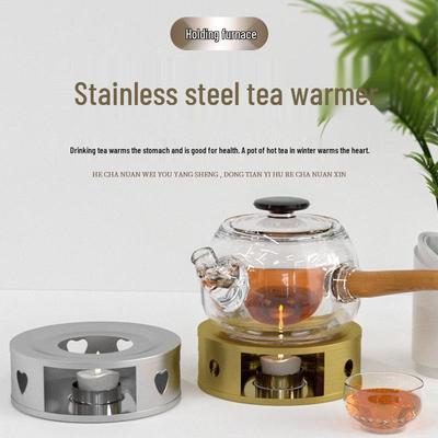 Stainless Steel Candle-Heated Tea Stove and Aroma Diffuser