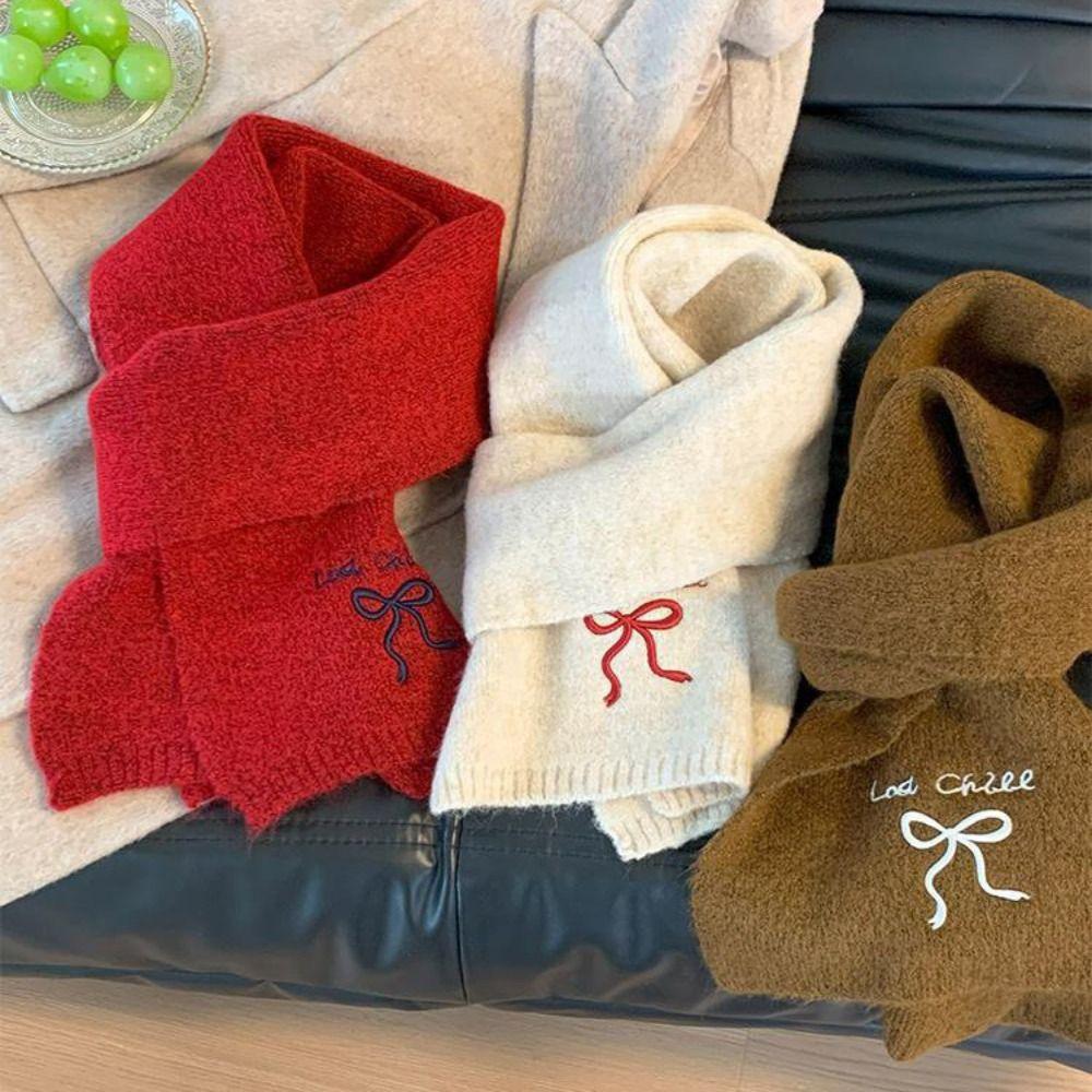 Thicken Knit Scarf Soft Neckerchief New Cross Scarf Women