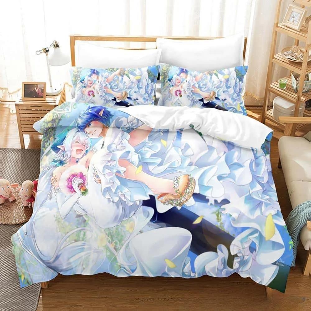 3D-tryck Anime Elsword Sängklädesset Enkelt Twin Full Queen King Size Sängset Vuxen Barn Sovrum Täcke Set För Hemtextilier