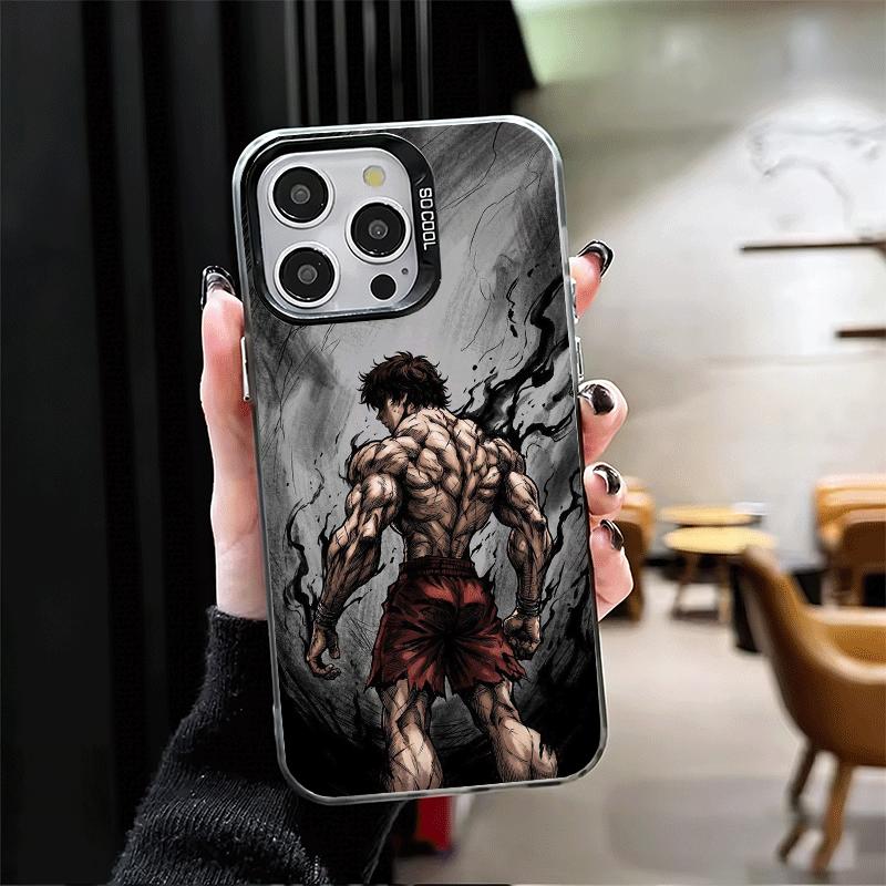 Baki the Grappler Anime Weiche Handyhülle für iPhone 15 16 17 Pro Max 17Air 16E 14 Plus 13 12 Mini Stoßfeste Hülle Rückseite