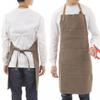 Basic Standard Apron DIY Gardening Stylish Canvas Denim Vintage Style Thick Durable 20oz Lots of Pockets 5 Pockets Gray W67 D80 Unisex Size Adult