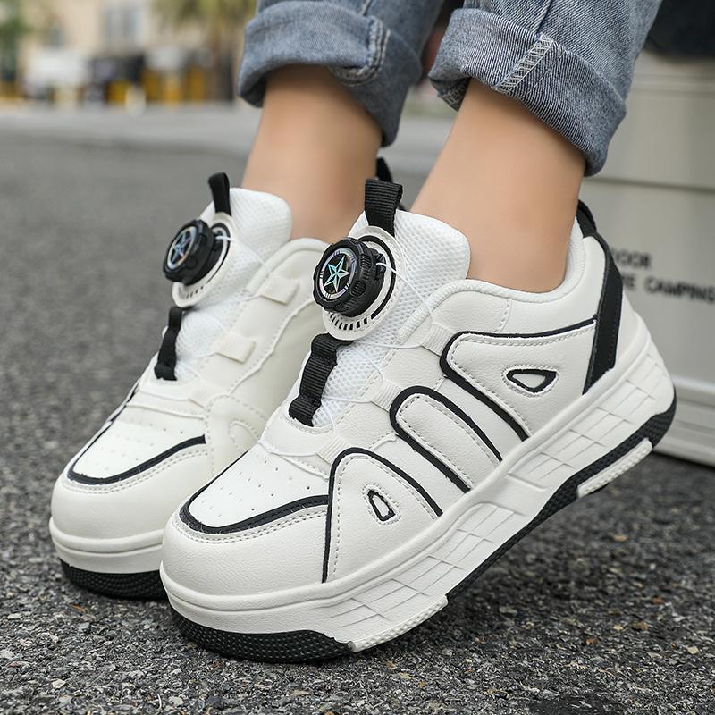29-40 Kinder Vierrad-Sneaker Rollschuhlaufen Abnehmbare Studenten-Schlittschuhe Sportschuhe Mädchen Skate-Schuhe