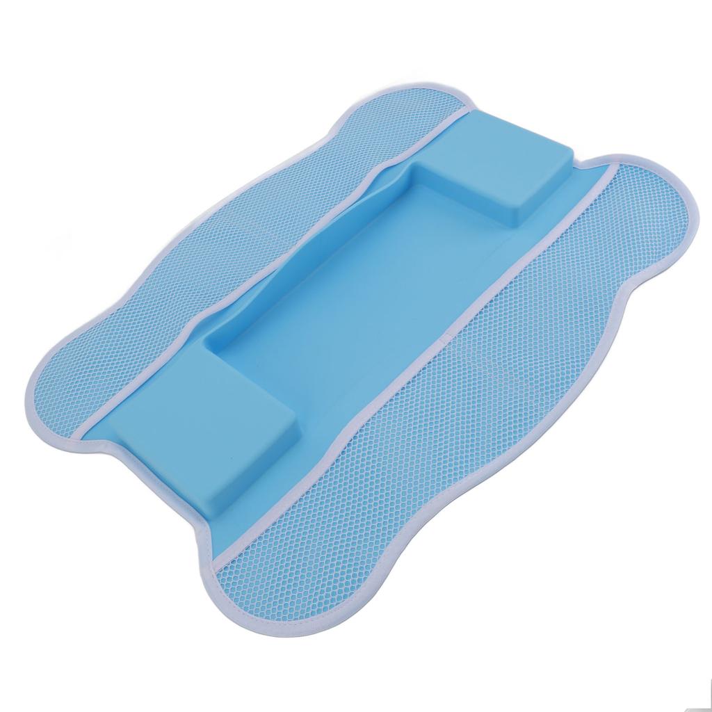 Bathtub Splash Guard with Double Sided Mesh Pockets Bath Tub Shelf Toy Holder Storage for Toddlers with Suction Cups