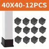 40*40/50*50mm 12 Stück quadratisch leise, verschleißfest, rutschfest Tisch- und Stuhlfußstütze Tischbeinunterlage