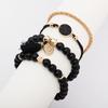 JYL TS Bracelet Heart Pendant  Necklace Set Enhances Romantic Elegance