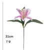 Lily and Baby's Breath Artificial Bouquet - Decorative Faux Flowers Arrangement