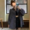 Women's Retro Korean-Style Corduroy Shirt - Long Sleeve, Loose Fit, Hong Kong Chic