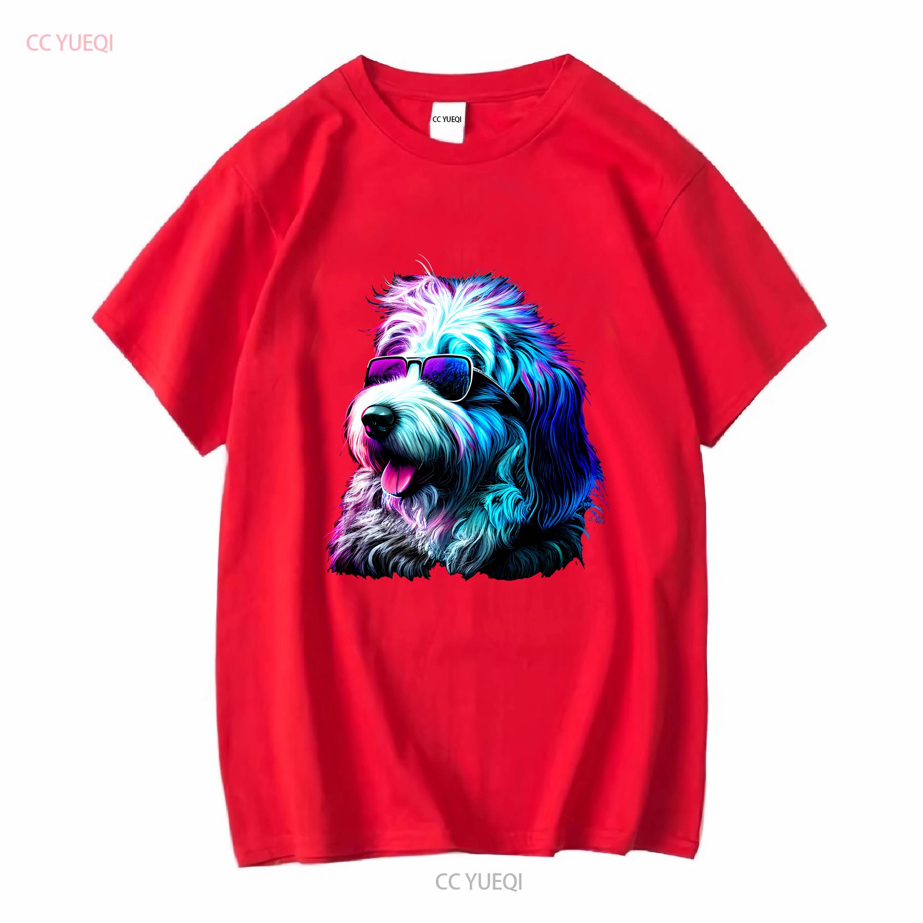 

Old English Sheepdog Dogs T Shirt long or short sleeves vintage Washed Versatile homme Stretched Soft Unisex Slightly Stylish S
