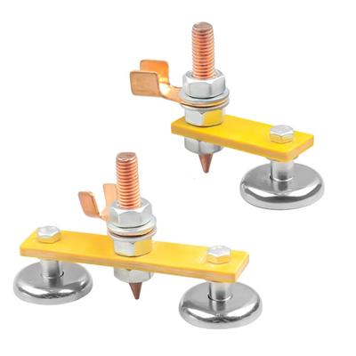 Testa magnetica per saldatura Morsetto di terra fisso per saldatura magnetica Supporto per saldatura magnetica singola/doppia forte per terra di saldatura elettrica