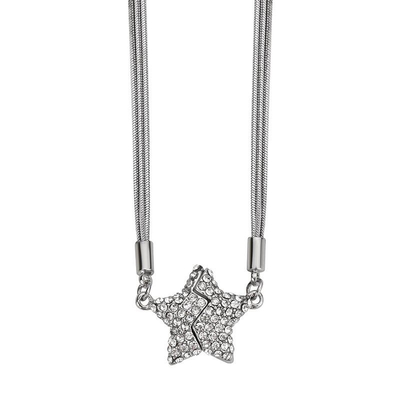 Elegante Vintage Französische Magnetische Stern Anhänger Halskette Für Frauen Stilvolles Und Vielseitiges Design