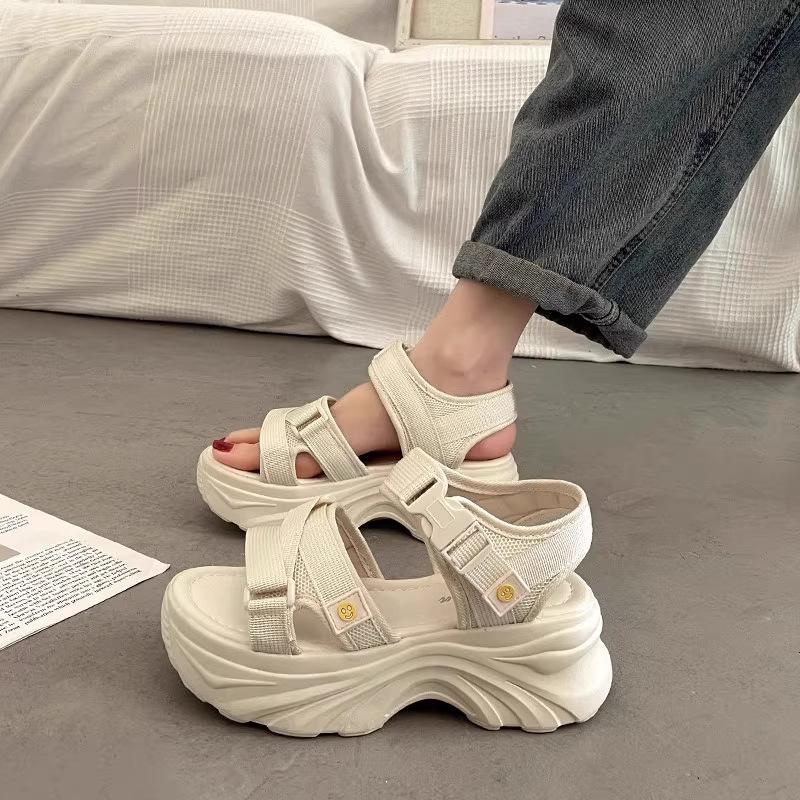 

Platform sports sandals women s summer outer wear high-end new wedge heel beach shoes 35