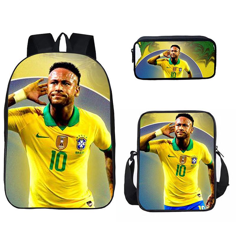 Messi Soccer Kids Backpack Set With Breathable Oxford Fabric For School Children