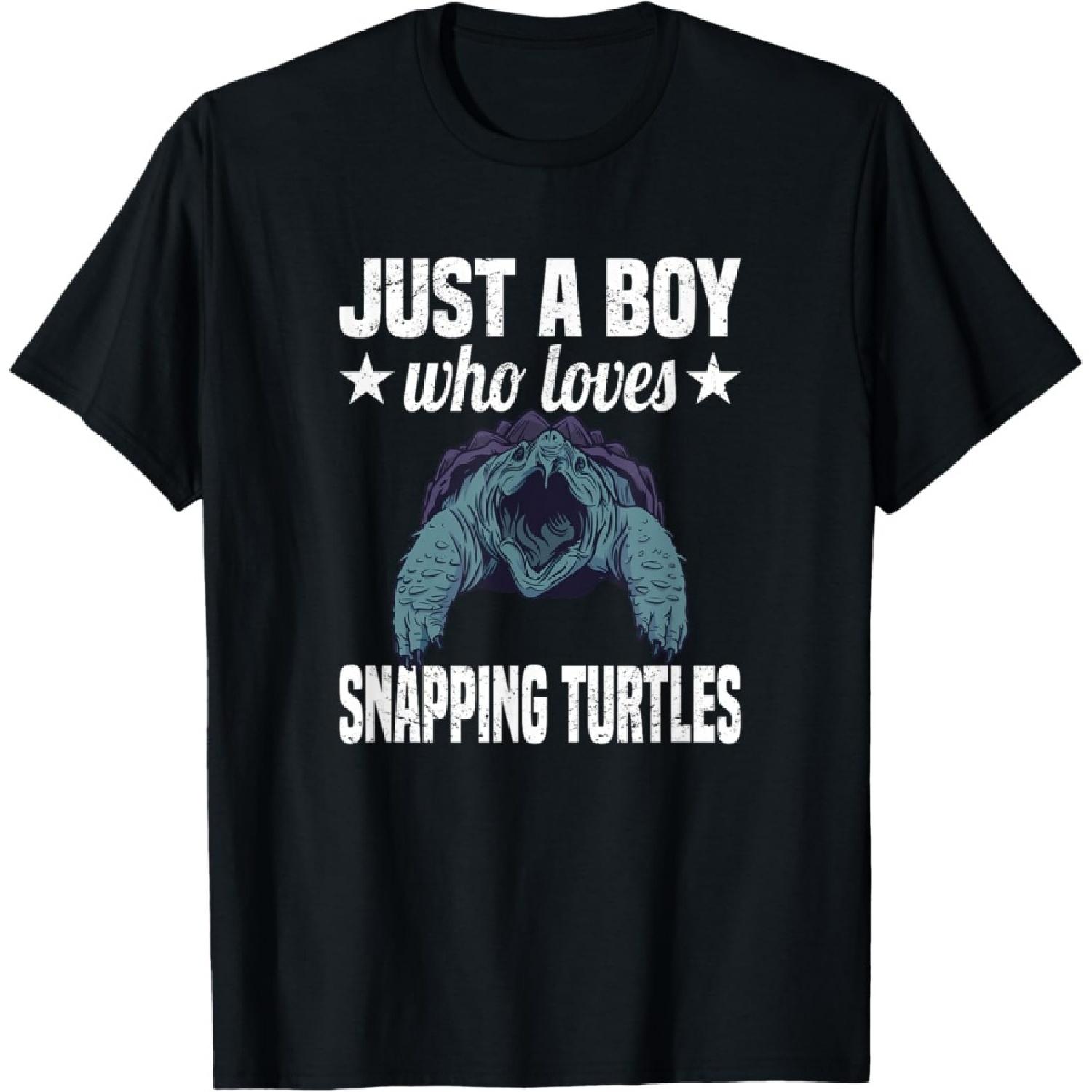 Alligator Snapping Turtle Boy Father Pet Turtle Reptile Fun T-Shirt S