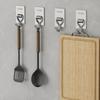 Stainless Steel Hook Kitchen Bedroom Wall Clothes Hook Non Punching Storage No Trace Strong Adhesive Hook Hanging Rack