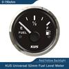 KUS New 52mm Auto Marine Fuel Oil Level Gauge Meter 0-190 ohm 240-33ohm with Red  Yellow Backlight 12V/24V for Car Boat