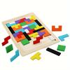 Wooden Tetris Puzzle for Kids Educational Tangram Toy