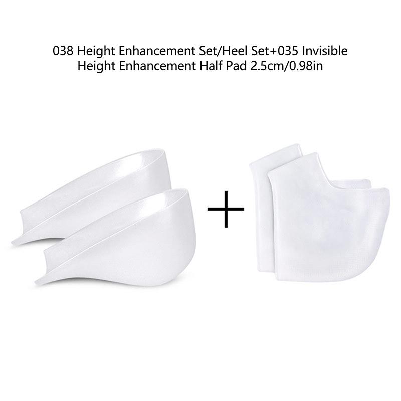 Invisible Height Increase 2-3Cm Silicone Socks Gel Heel Pads Orthopedic Arch Support Heel Cushion Insoles Foot Massage Pad