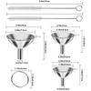3/5 Pcs Stainless Steel Kitchen Funnels Set Food Grade Metal Funnels for Filling Bottles Small Funnels for Essential Oil Spices