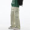 Autumn Men Cargo Jeans Baggy American High Street Y2K Pocket  Overalls Fashion Streetwear Vintage Wide Leg Pants