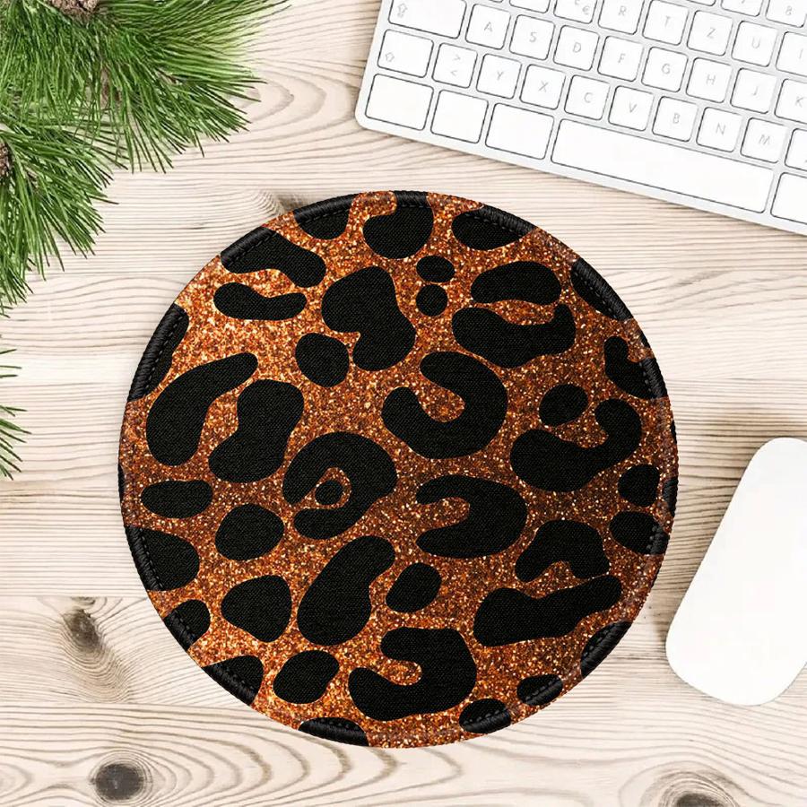 

1pc Mouse Pad Game Console Pad Computer Laptop Pad office Pad Keyboard Mouse Pad Desk accessories Waterproof Leopard Print 200x200x2mm