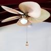 2Pcs Premium Glass Copper Ceiling Fan Pull Chain Smooth Burr-Free Surface Shiny Crystal Decorative Light Pull Chain for Ceiling