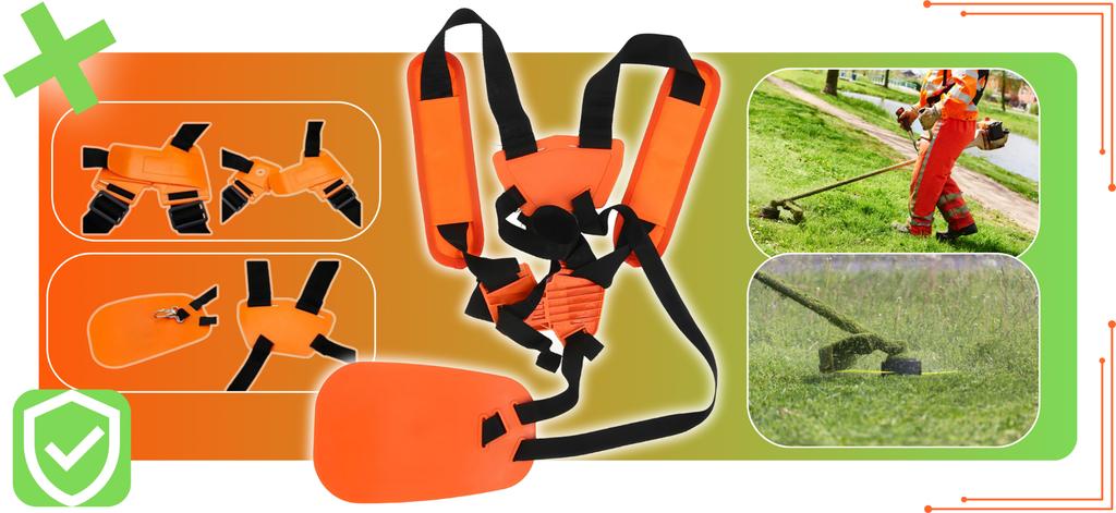 Strap Harness for Petrol Brushcutter Trimmer Adjustable Comfortable