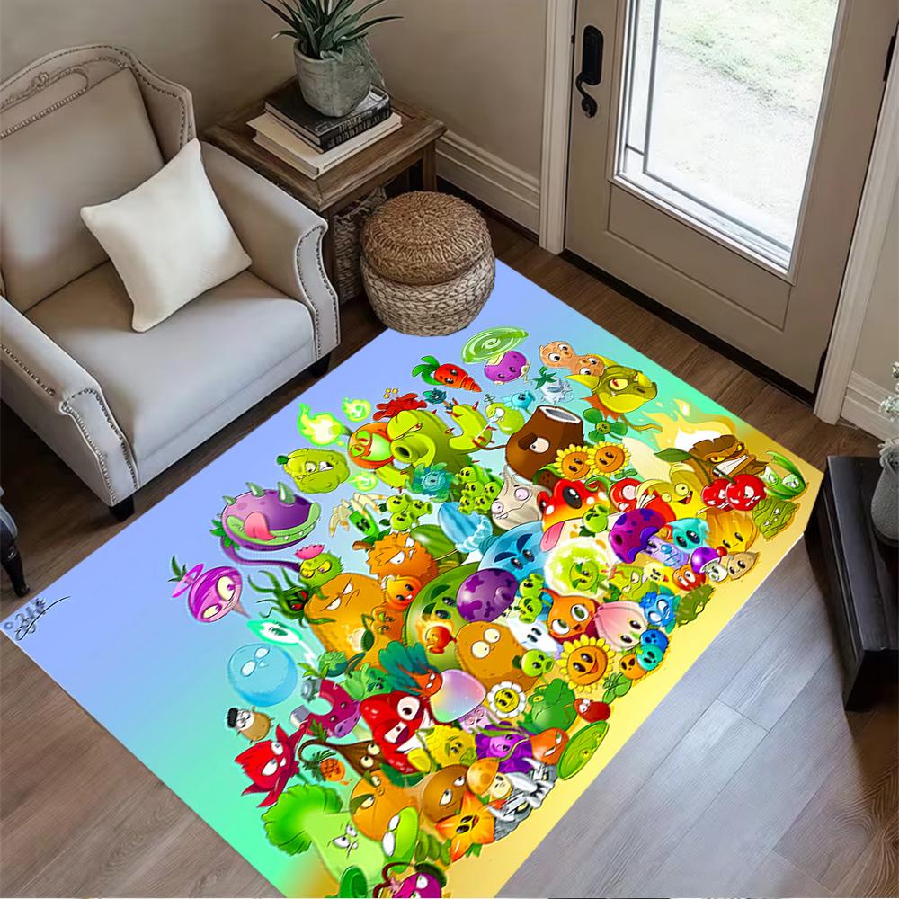Plants Vs Zombies Adventure Floor Rug Office Rug Suitable for Outdoor Bedrooms Foyer Decorate room Anti-slip Rug Office home decor