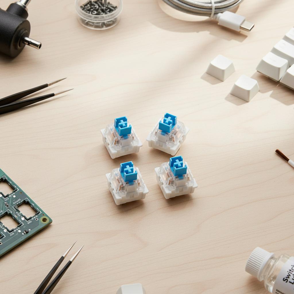 50 Pieces 3 Pin Tactile Keyboard Switches Replacement Compatible with Style Mechanical Keyboards for Extended Use