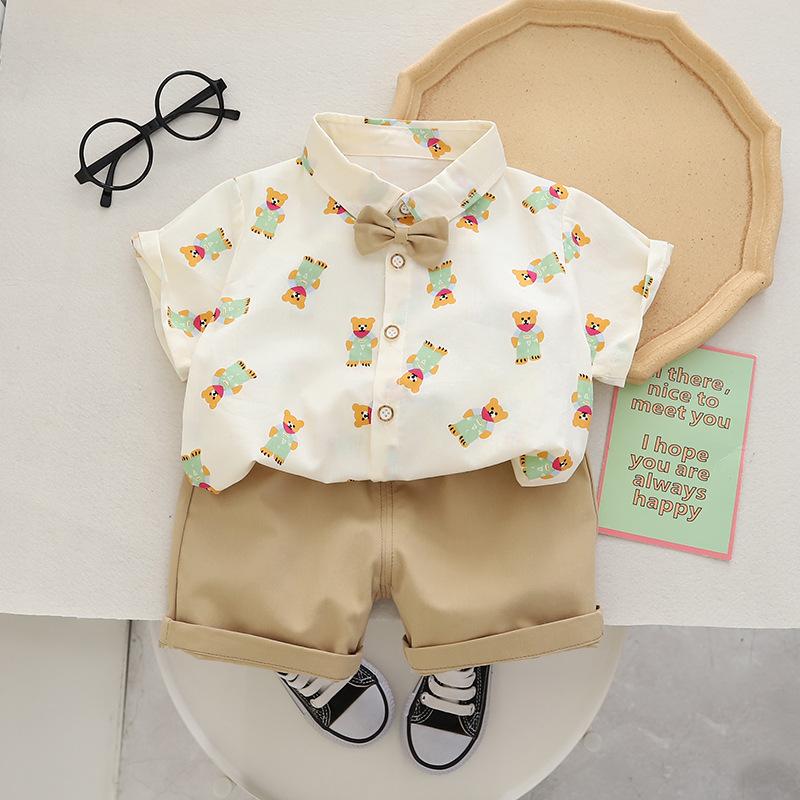Boys' Set Thin Shirt Two-piece Set Summer Children's Clothing Cartoon Children's Set