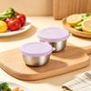 2Pcs 40ML Stainless Steel Salad Dressing Container - Leakproof Lidded Sauce Cups, Portable Dipping Dishes for Sauces