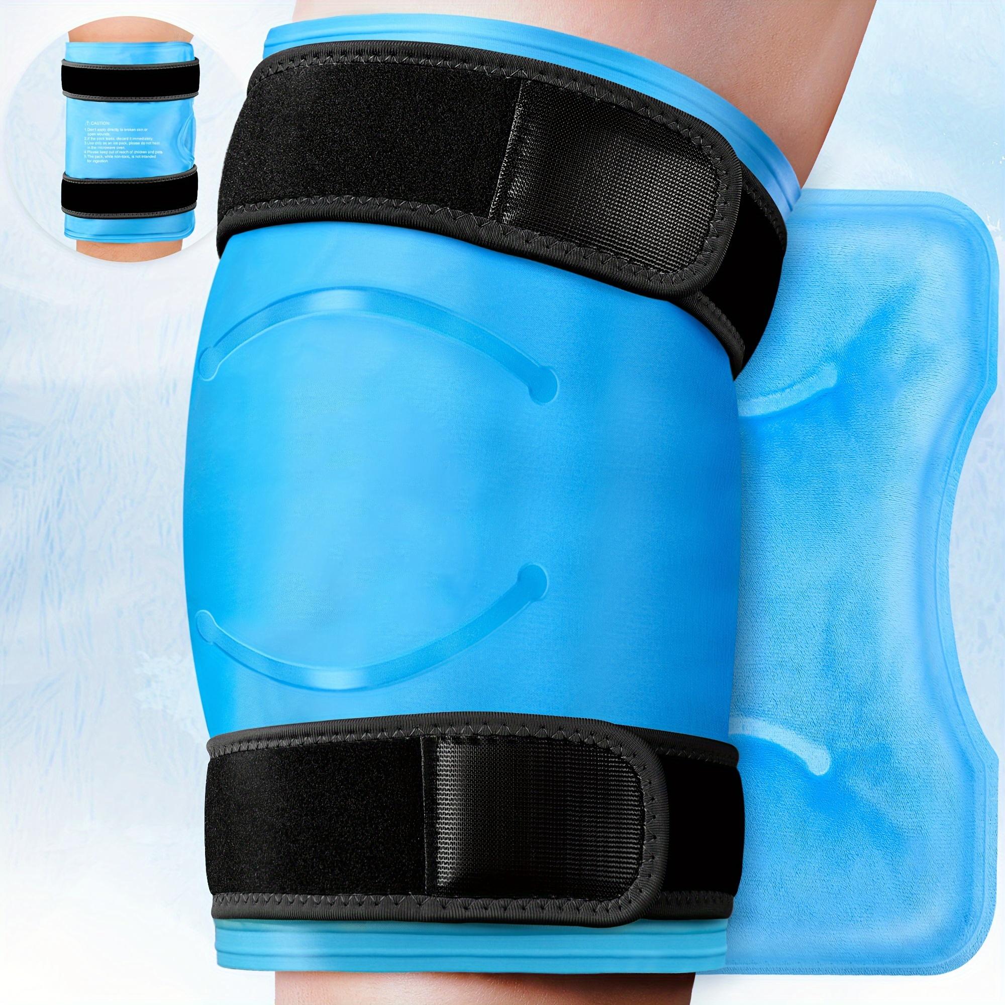 

Обертывание коленного сустава пакетом со льдом, Многоразовое холодное обертывание вокруг всего колена, Мягкие гелевые пакеты со льдом светло-синий