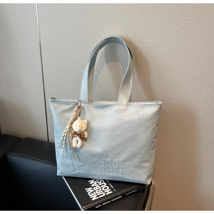 

Niche handbag spring and summer new women s bag simple and fashionable contrasting color tote bag solid color handbag