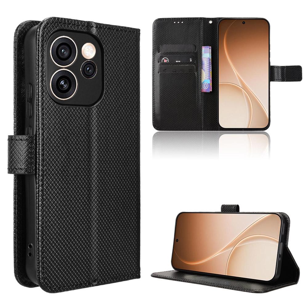 

Flip Cases Compatible for OPPO Reno 15 Pro Max Leather Case [Flip Vintage Leather] Shockproof Durable Retro Phone Case for Oppo Reno15 Pro Max чёрный