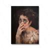 Abstract Vintage Funny Woman Portraits Posters Print Canvas Painting Wall Art Stinky Bathroom Pictures For WC Toilet Room Decor